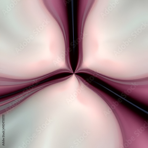 Dynamic Digital Fractal with energetic lines and smooth flowing pastel colors showing symmetry