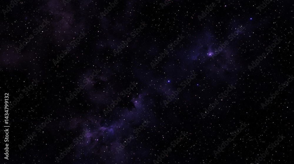 Fototapeta premium Majestic Night Sky Filled with Stars and Cosmic Clouds in Deep Space Background for Astronomical Themes and Science Projects