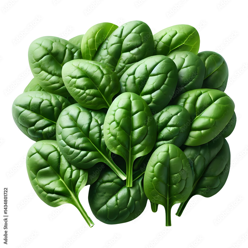 Obraz premium Green Spinach Bunch Isolated PNG Clipart
