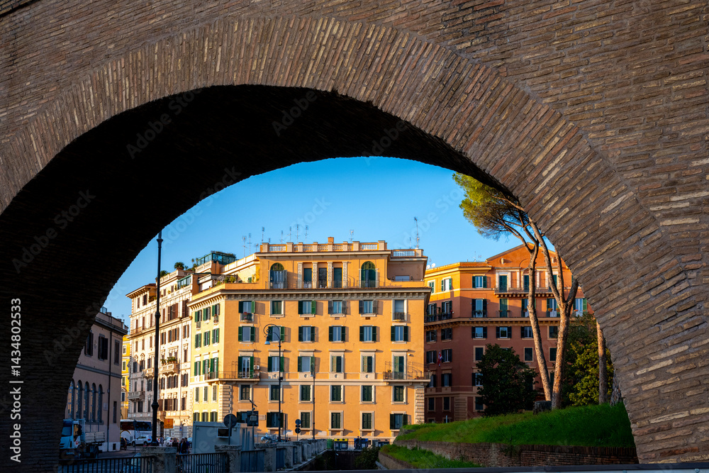 Castel Sant'Angelo, also known as Mausoleum of Hadrian, is a towering rotunda in Parco Adriano, Rome, Italy. It was initially commissioned by the Roman Emperor Hadrian as a mausoleum for himself and h