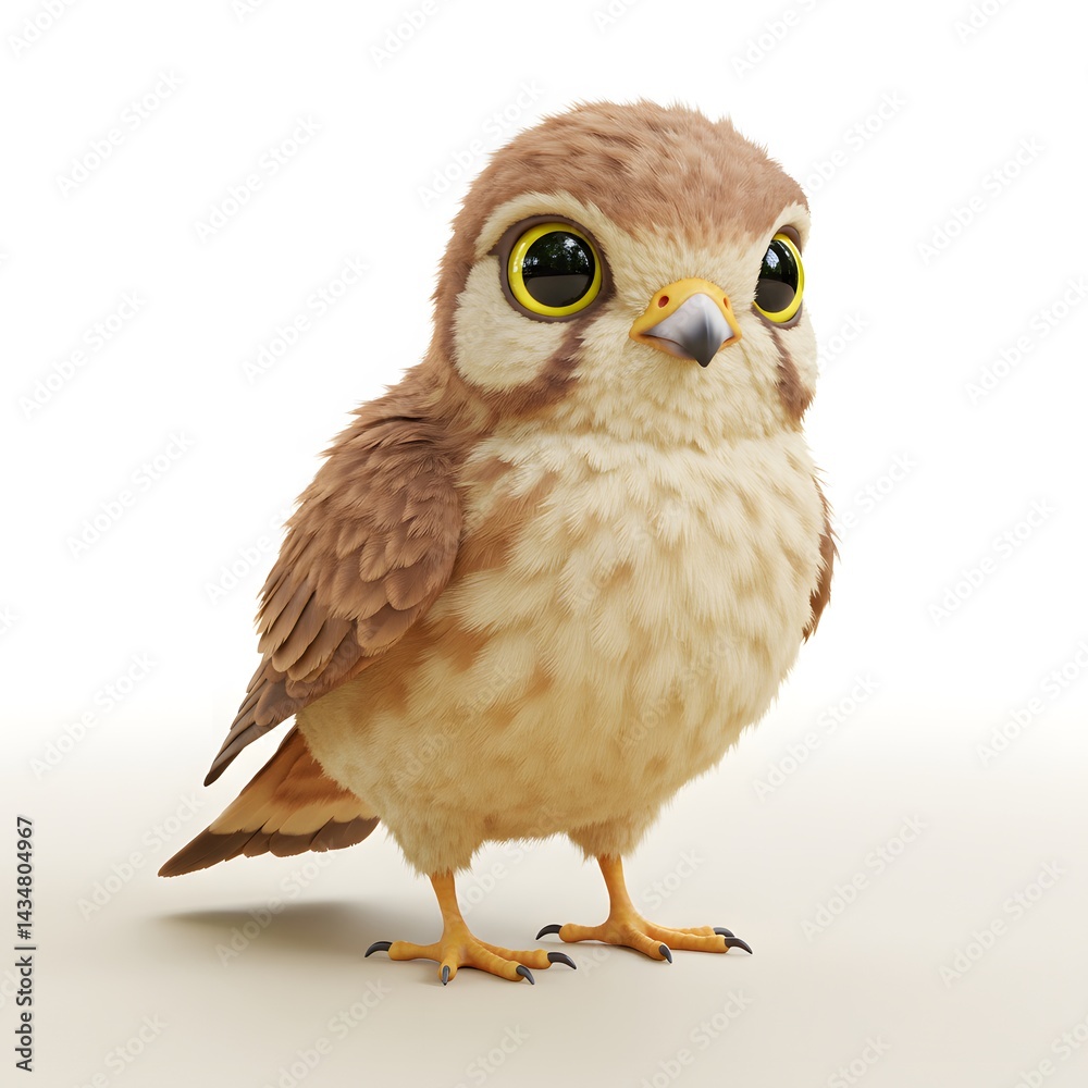 Naklejka premium 3D Rendering Eurasian Eagle