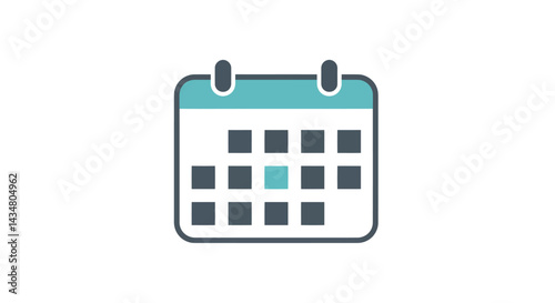 Calendar icon illustration for scheduling appointments and important dates reminder for planning and organization of events and time management