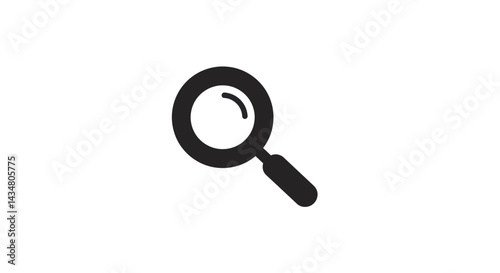 Magnifying glass icon for search explore investigation and analysis concept isolated on white background perfect for website design or digital projects