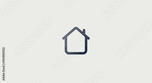 Minimalist home icon on soft white background a simple representation of real estate and property