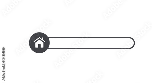 Minimalist navigation bar with home button perfect for website design and user interface projects offering clean aesthetic and intuitive browsing