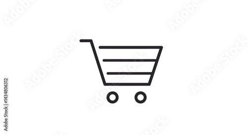 Shopping cart icon illustration for online store purchases retail concept promotion