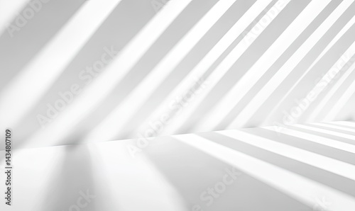 Abstract white interior shadows