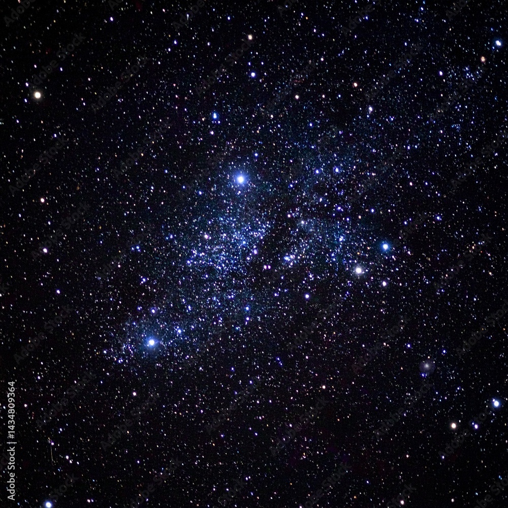 Naklejka premium 星座のように輝く星々が流れ、宇宙の中心でエネルギーが循環し、神秘的な宇宙の力を感じさせるビジュアル