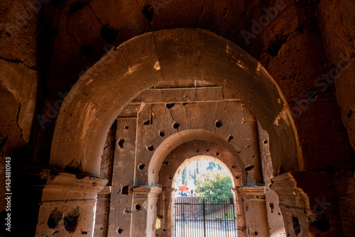 Obraz na płótnie Castel Sant'Angelo, also known as Mausoleum of Hadrian, is a towering rotunda in Parco Adriano, Rome, Italy. It was initially commissioned by the Roman Emperor Hadrian as a mausoleum for himself and h w salonie