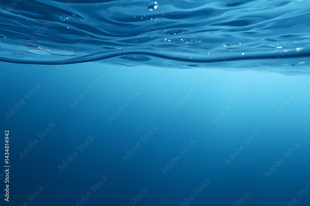 Obraz premium Beautiful Transparent Blue Ocean Surface