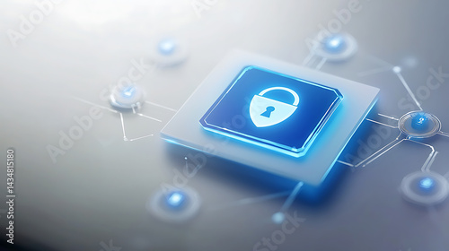 Cybersecurity shield icon digital environment graphic design modern technology abstract viewpoint security concept. concept high-tech viewpoint for enhanced protection.