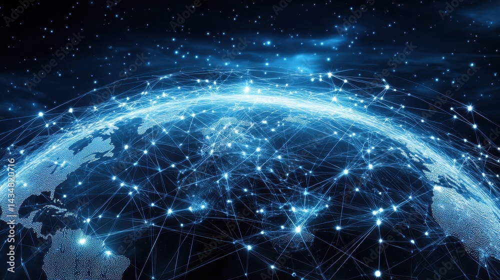 Global Network Digital World Internet Connection Data Flow Global Network Digital World Internet Connection Data Flow