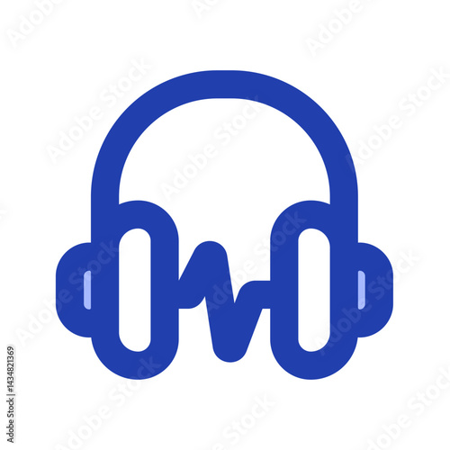 relaxing music blue icon