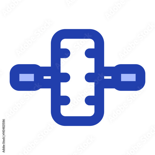 wheel gym blue icon