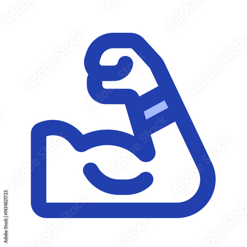 muscle blue icon