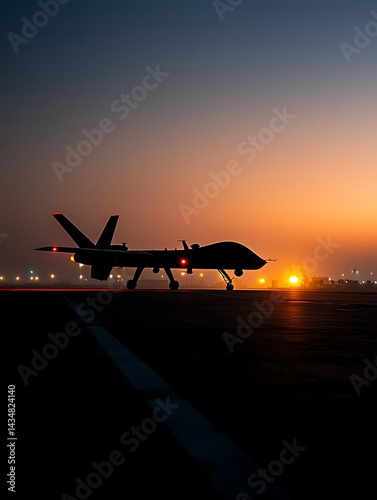 Drone Landing Dusk Runway