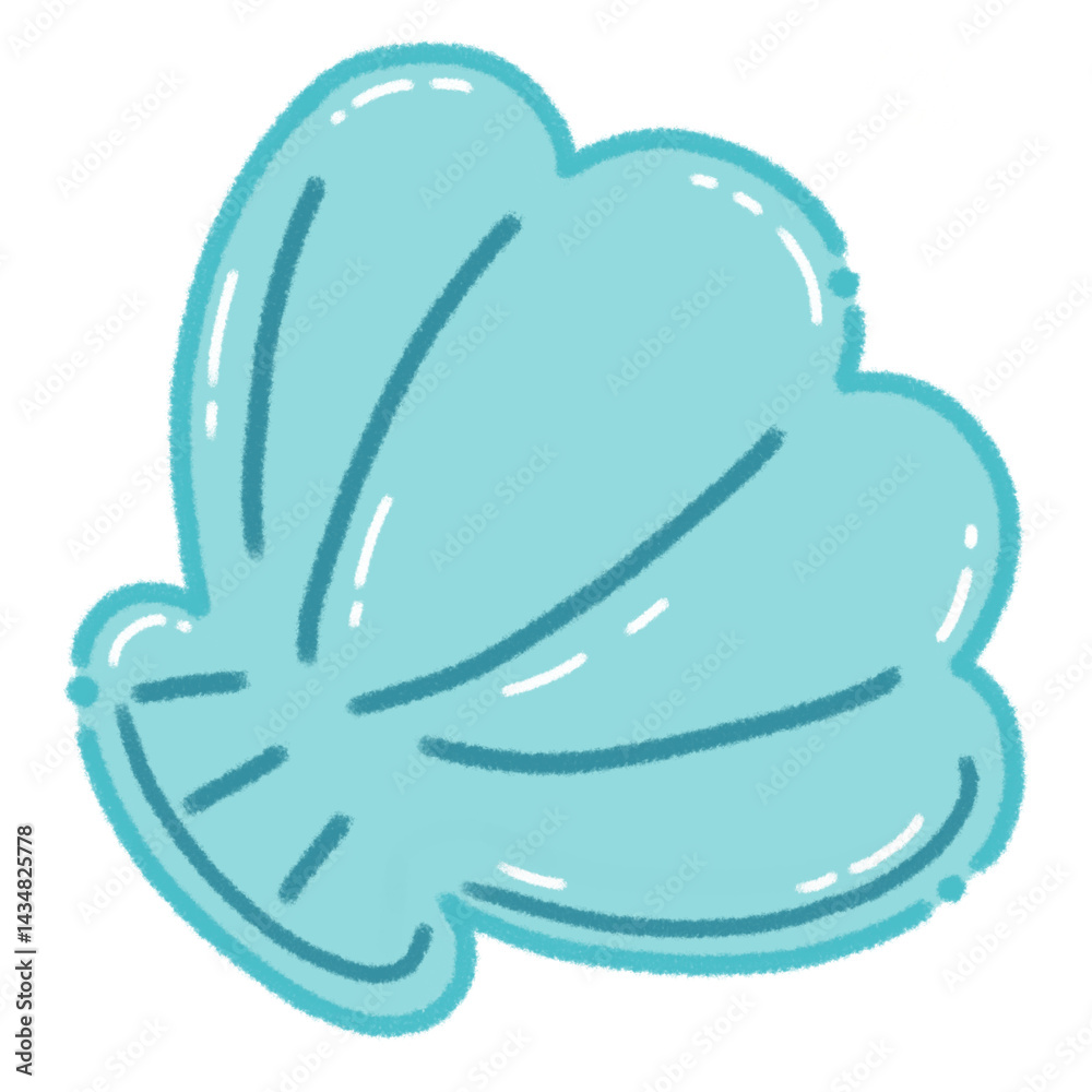 Fototapeta premium a blue clam illustration