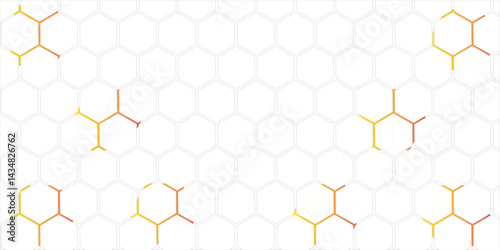 Abstract hexagonal pattern with a seamless honeycomb texture, a vector design element