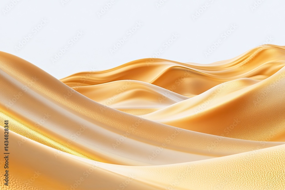 Obraz premium Gold fabric draped waves