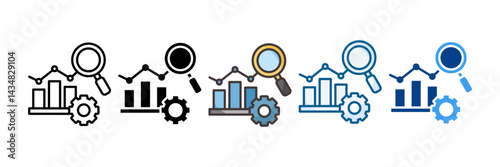 Statistical Process Control Icon Set Multiple Style Collection
