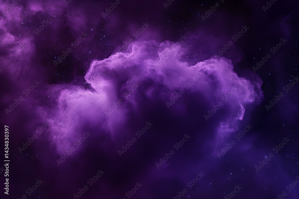 Mysterious Purple Nebula Texture with Cosmic Clouds on Transparent Background Mysterious Purple Nebula Texture with Cosmic Clouds on Transparent Background