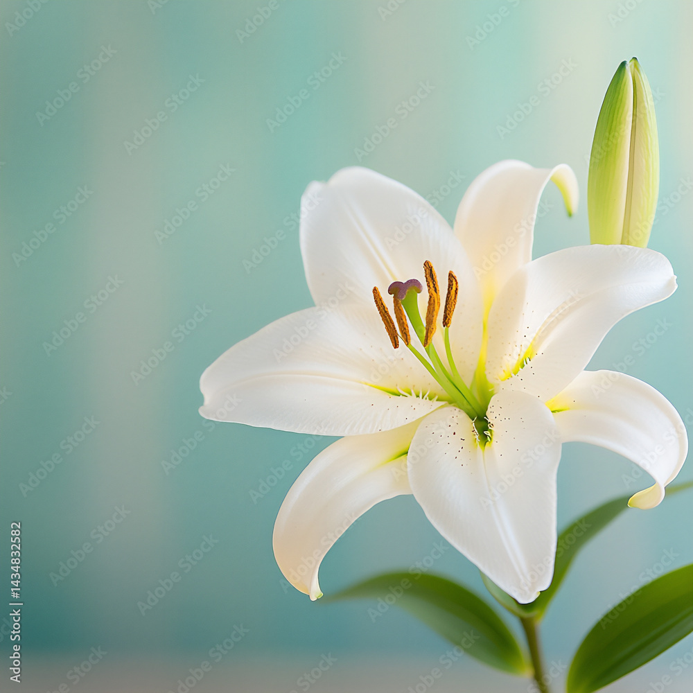 Fototapeta premium elegant lily macro shot,
