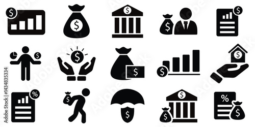 Personal Finance and Money Management Icon Pack – Editable Line Style for Web and Print