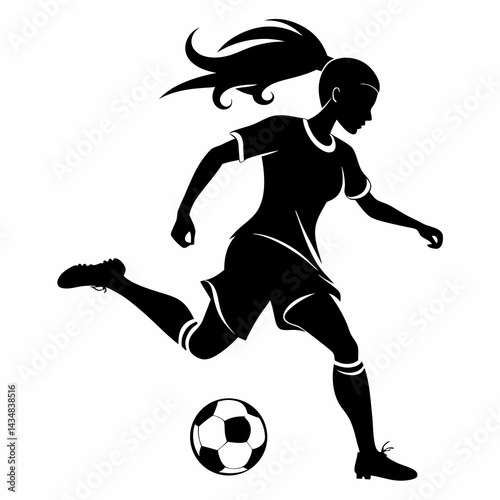 soccer player silhouette