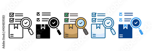 Product Inspection Icon Set Multiple Style Collection
