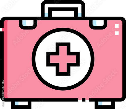 first aid kit illustration on a white background     