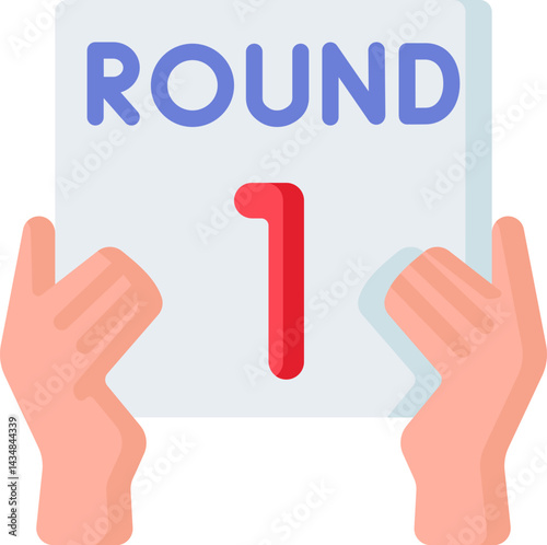 first round illustration on a white background     