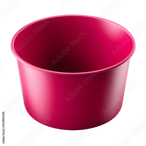 pan with deep sides and non-stick surface on white background 