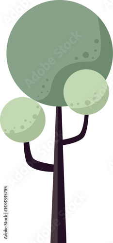 Flat Tree Vector Illustration