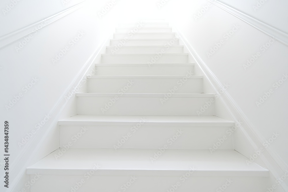 White staircase ascending White staircase ascending