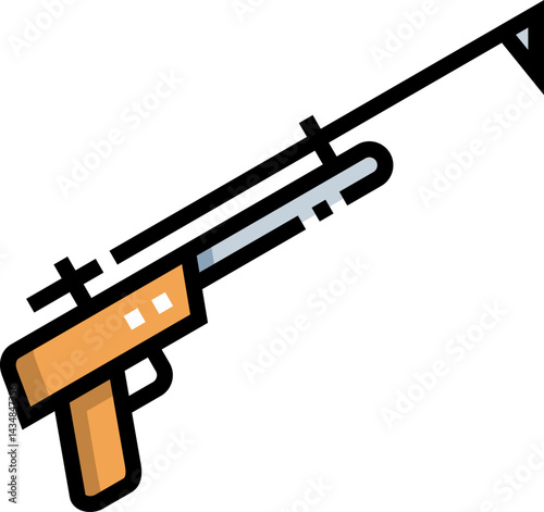 harpoon illustration on a white background     