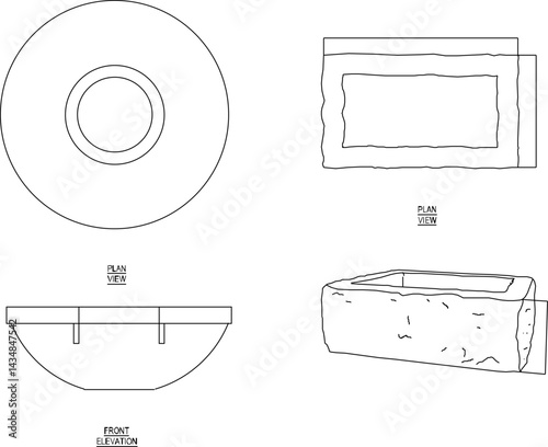 vector sketch illustration of fire pit design for heating room in winter round shape 