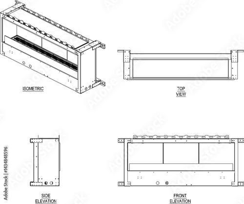 vector sketch illustration of fire place design for modern living room warmer in winter