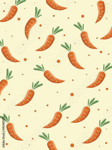 Seamless pattern carrot ilustration
