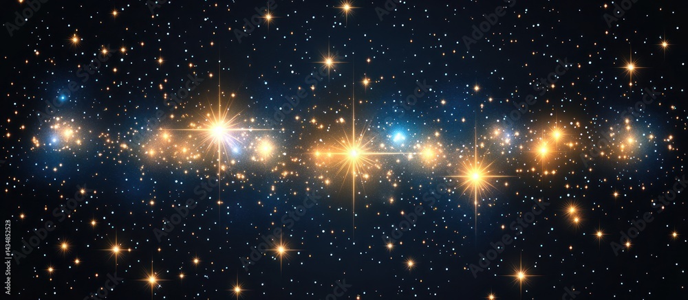 A captivating view of a cluster of bright stars against the backdrop of the vast cosmos. A captivating view of a cluster of bright stars against the backdrop of the vast cosmos.