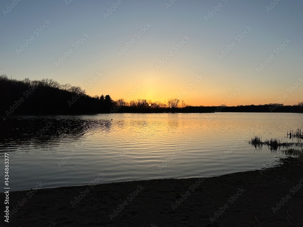 tranquil sunset on the beach tranquil sunset on the beach