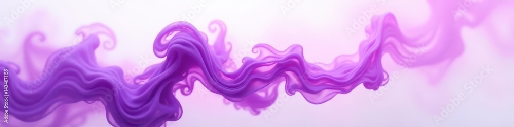 Ethereal purple smoke billows, swirling on pristine white , color, mystical Ethereal purple smoke billows, swirling on pristine white , color, mystical
