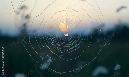 Misty Morning Web Close-Up