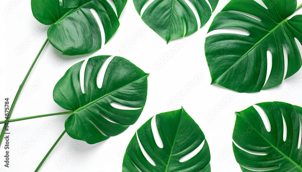 Obraz premium More beautiful exotic tropical leaves