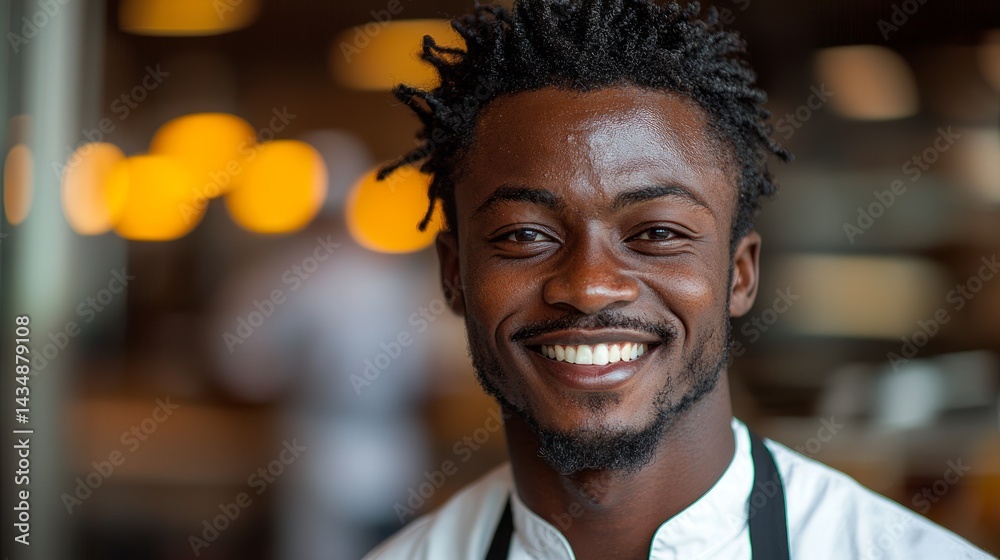 Smiling young man with a warm expression Smiling young man with a warm expression