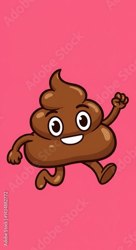 Happy Poop's Pink Pursuit AI Generated