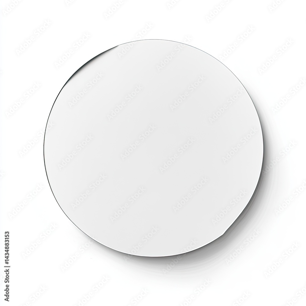 Round wall mirror, studio shot