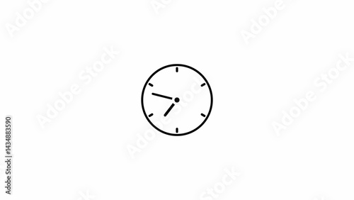 Simple clock icon illustration concept