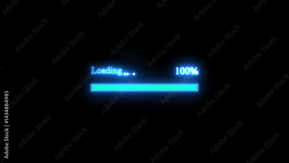 simple glow loading bar icon illustration simple glow loading bar icon illustration
