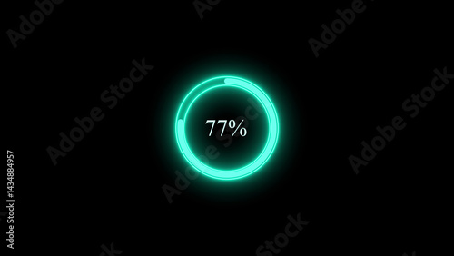 circle loading bar icon illustration