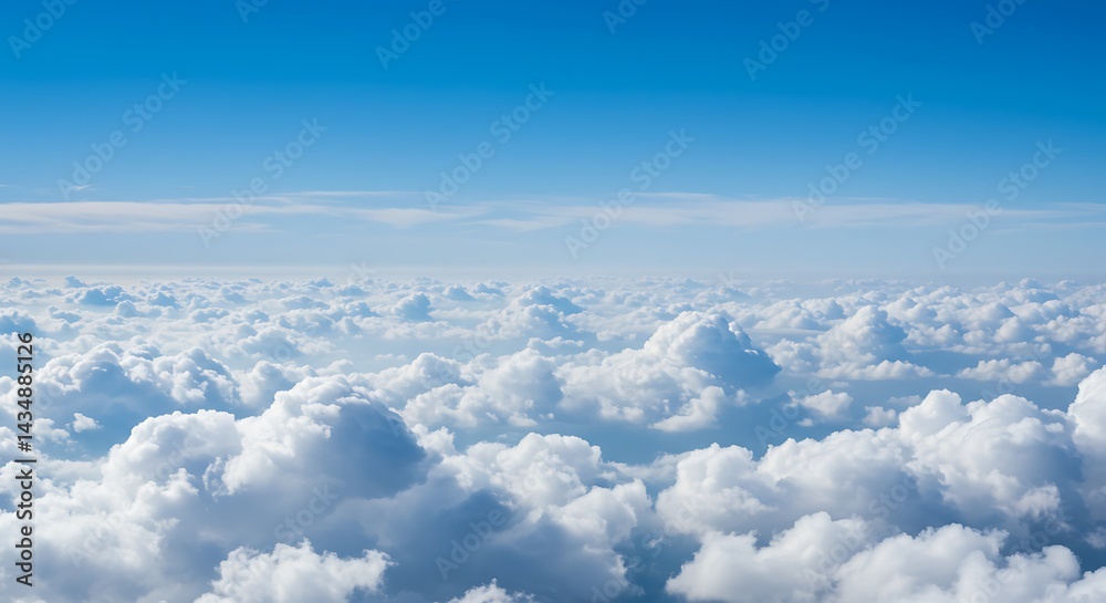 Naklejka premium Above the Cloudscape AI Generated